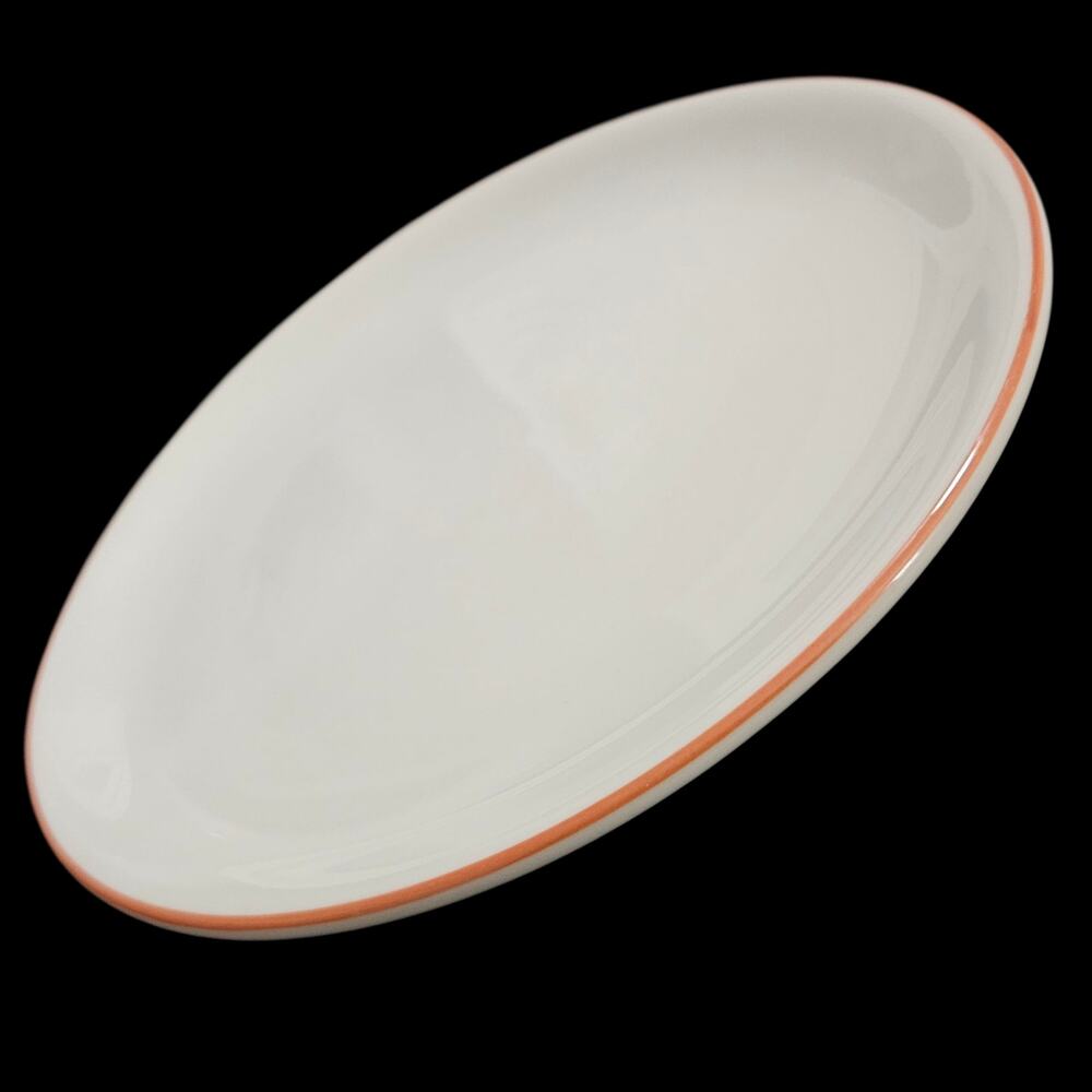 Vintage Syracuse China Coral Rim Salad Plates Set of 3 Restaurant Ware USA 8"